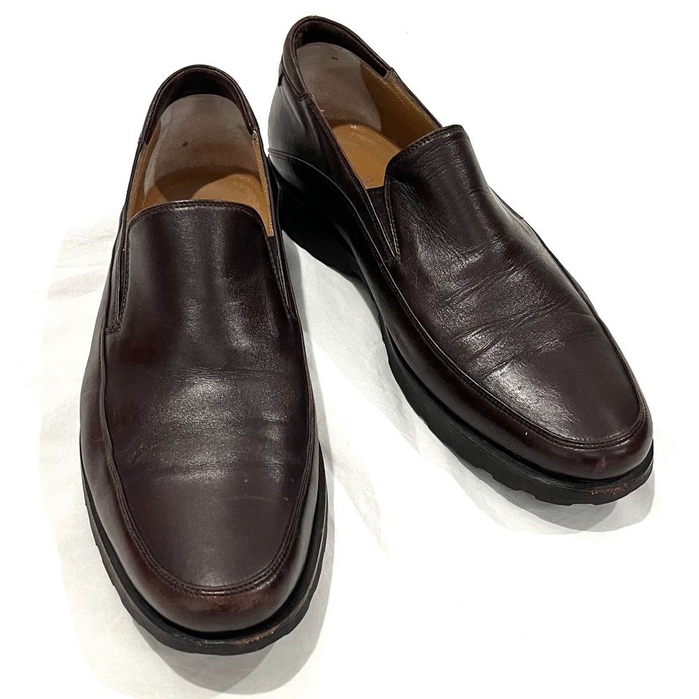 Taryn Rose Italian-Made Men's Brown Leather Loafers/Driving Shoes, Size 43C